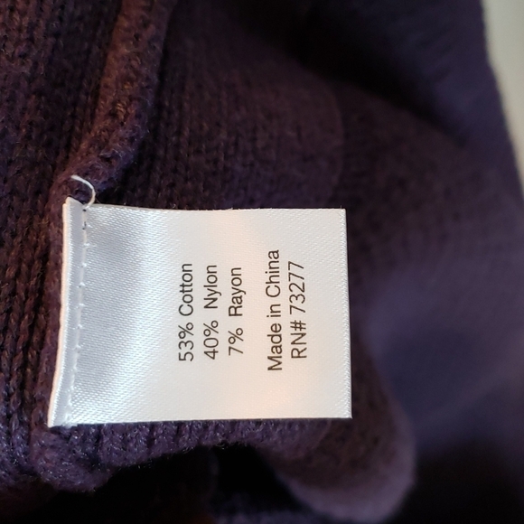 Sonoma Purple High/Low Side Vented Tunic Crewneck Sweater Size L - Picture 7 of 10